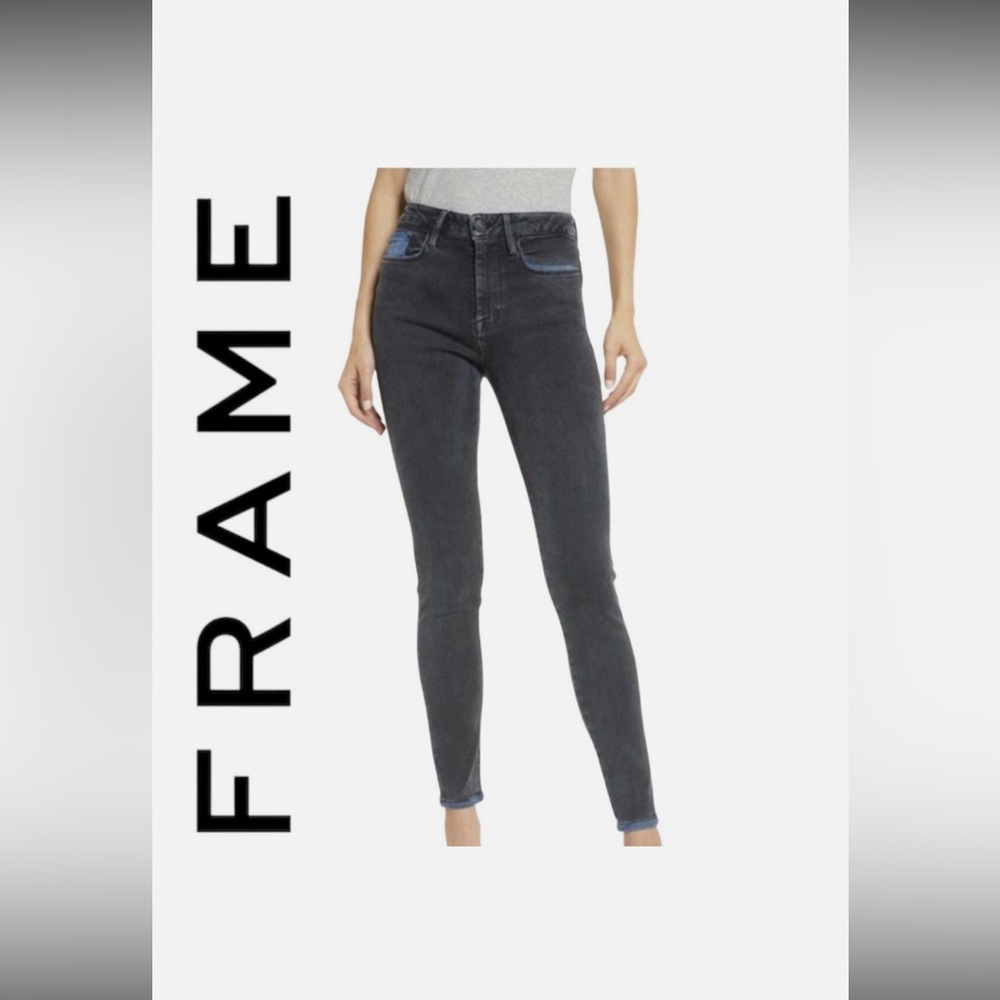 Frame Denim Women's Dark Gray Skinny Jeans
